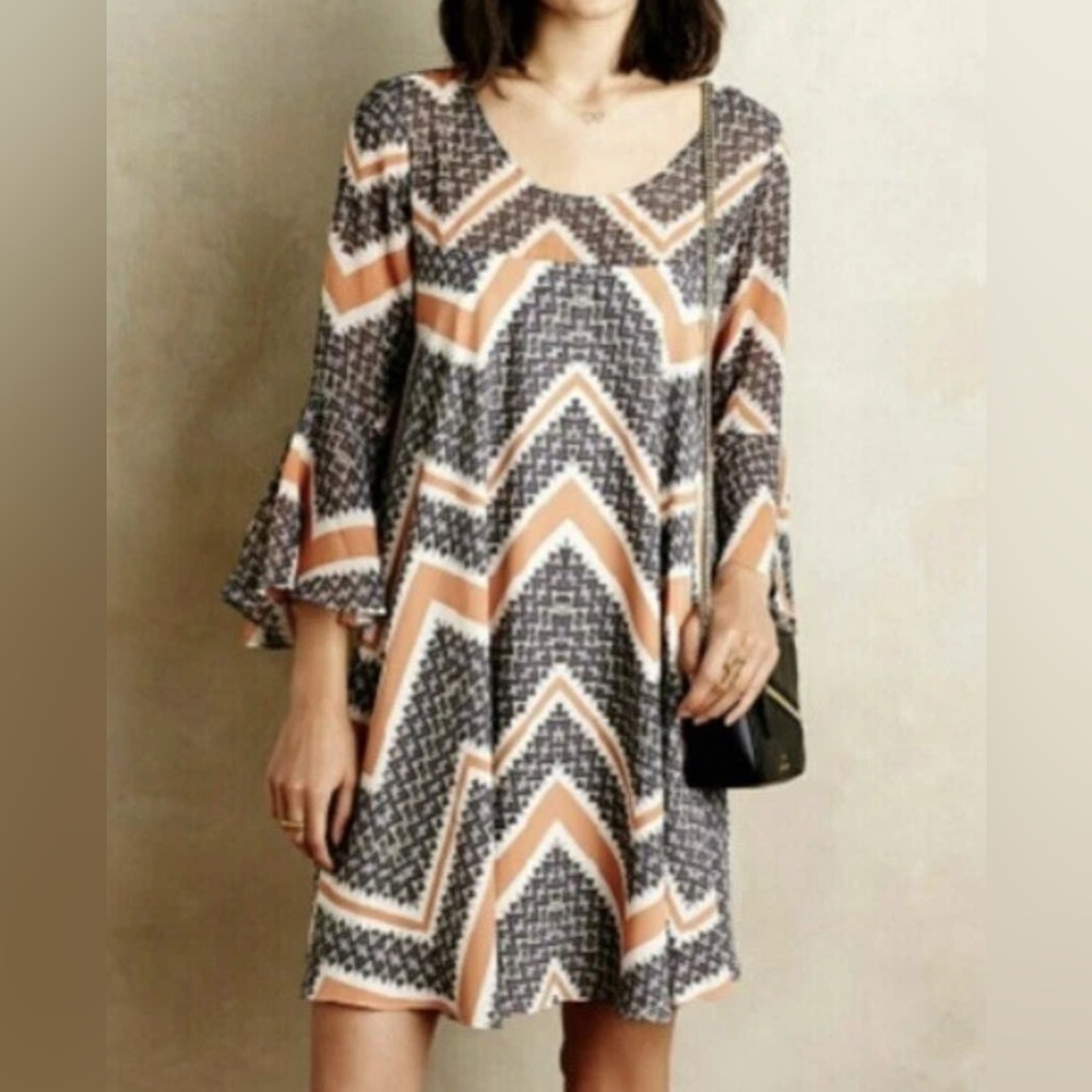 Anthropologie Paper Crown Shift Dress